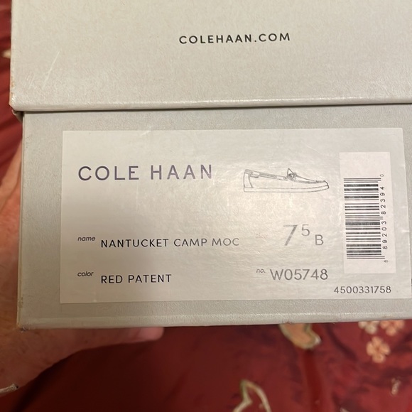 Cole Haan Women’s Boat Shoes in red patent leather Size 7.5 M with original box - Picture 6 of 6